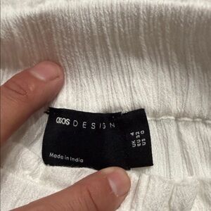 ASOS White Wide Leg Pants